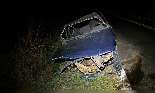 Colisão frontal deixa um ferido na PR-487 em Cândido de Abreu