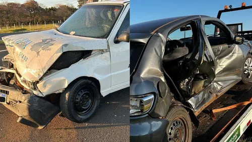 Mulher fica ferida em colisão na PR-444 em Arapongas