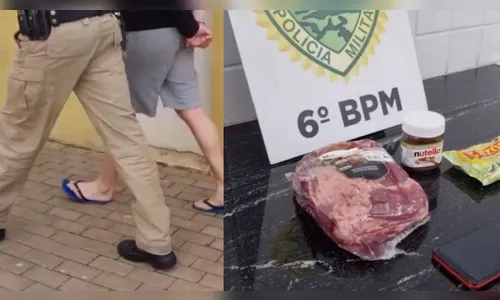 Ladrão é preso com Bife Ancho, Nutella e Sazón em cidade do Paraná