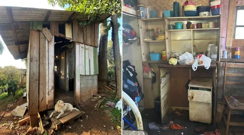 No local, havia sujeira e móveis quebrados