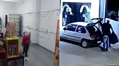 O crime ocorreu por volta das 3h34 e foi registrado pelas câmeras de segurança