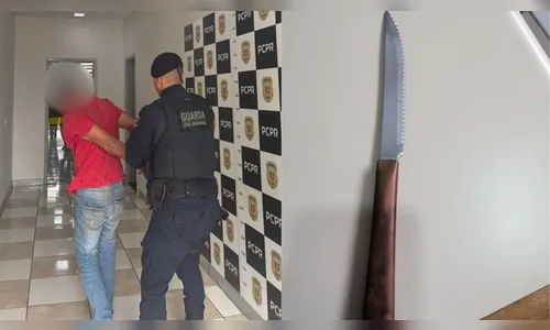 Homem é preso após ameaçar ex-companheira e ser flagrado com faca