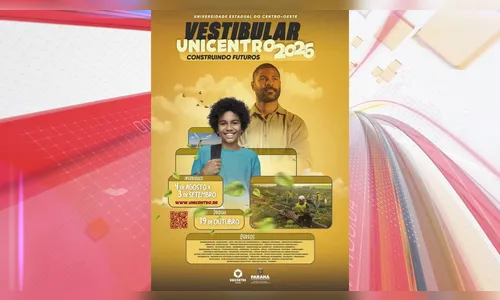 Com mais de 1,1 mil vagas, Unicentro abre inscrições para o Vestibular