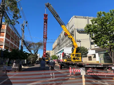 Rua Nagib Daher ficará bloqueada para operação com guindaste até 23 de agosto
