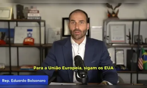 Eduardo pede sanções da Argentina e da União Europeia contra o Brasil