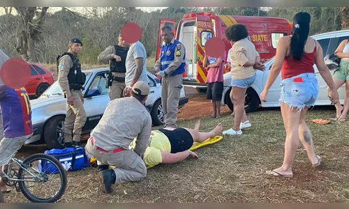 Adolescente fica ferida ao ser atropelada em parque de Apucarana