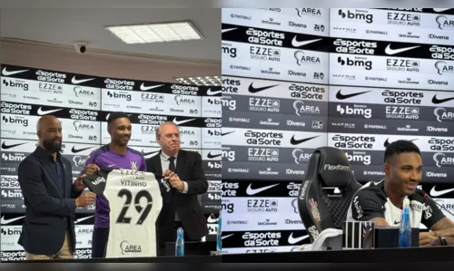 Vitinho é apresentado no Corinthians e pede paciência à torcida