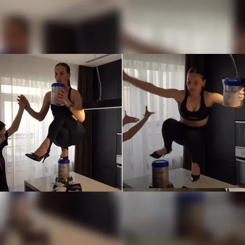 Influenciadora quebra a coluna ao fazer desafio do salto agulha