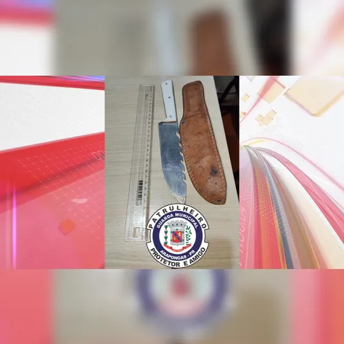 Mulher aciona botão do pânico e homem é preso com faca em Arapongas