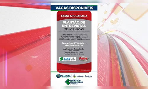 Cambira promove mutirão de entrevistas em parceria com empresa