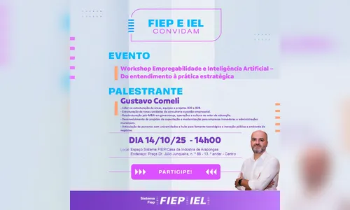 Arapongas promove workshop gratuito de IA na prática para indústria