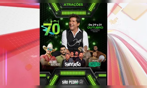 São Pedro do Ivaí comemora 70 anos com shows gratuitos em outubro