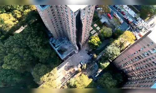 Parte de prédio em Nova York desaba; veja o vídeo