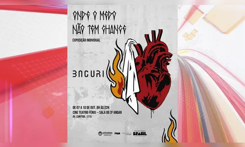 Artista Bacuri estreia exposição no Cine Teatro Fênix em Apucarana
