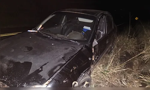 Morador de Apucarana fica ferido em acidente de carro na PR-170