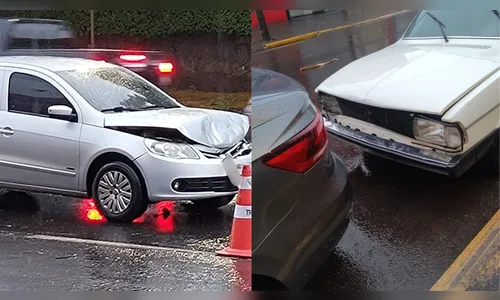 Engavetamento entre três carros é registrado na Avenida Minas Gerais