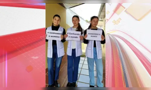 Trigêmeas do Paraná são aprovadas juntas em programa de intercâmbio