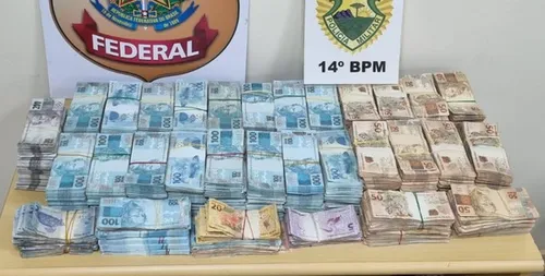 Cédulas de vários valores foram apreendidas