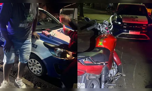 Motociclista bêbado é preso ao cair durante fuga da GCM em Apucarana
