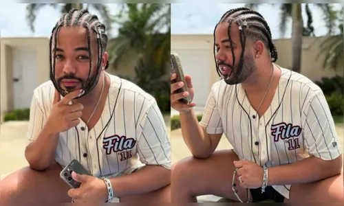 É possível o influenciador com um visual mais simples do que a última vez que foi visto