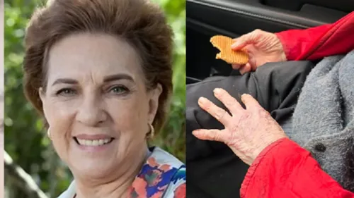 Ela mostrou um vídeo de quando foi visitar a atriz