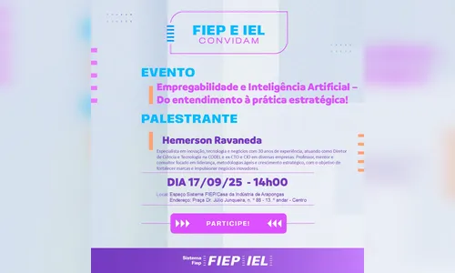 Arapongas terá evento gratuito sobre empregabilidade e IA; saiba mais