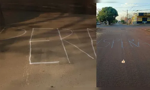 Cansados de acidentes, moradores pintam 