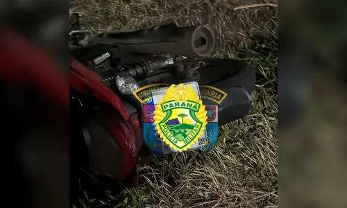 Acidente de moto deixa condutor ferido na PR-218 em Arapongas