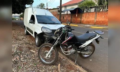 Motociclista fica ferido em colisão com Fiorino em Apucarana