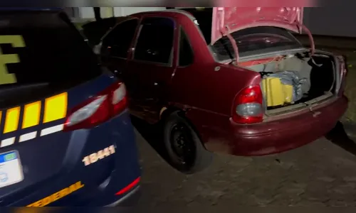 Corsa com 15 kg de maconha é apreendido pela PRF após fuga em Maringá