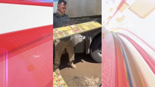 O motorista informou que a carga ilegal foi adquirida na fronteira entre o Brasil e o Paraguai