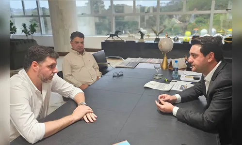 Sérgio Onofre se reúne com Ratinho Junior e participa de evento da AMP
