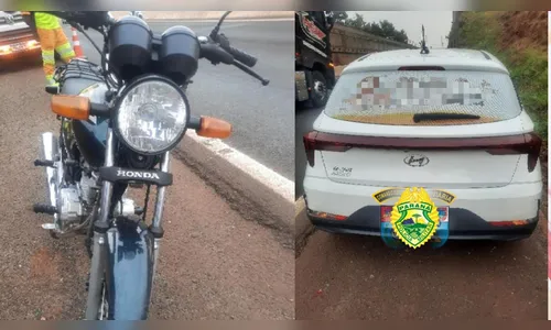 Motociclista fica ferida ao colidir com carro na PR-445