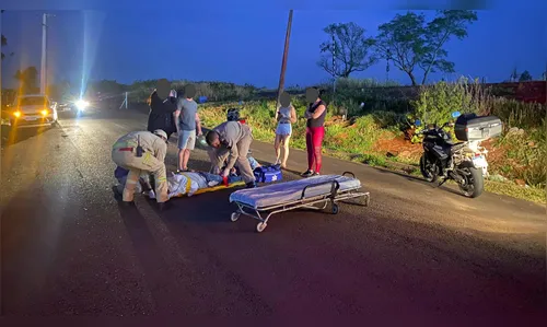 Pai e filha ficam feridos em queda de moto no Parque Industrial Norte