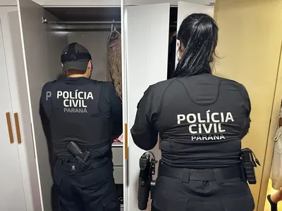 Polícia Civil do Paraná durante a operação