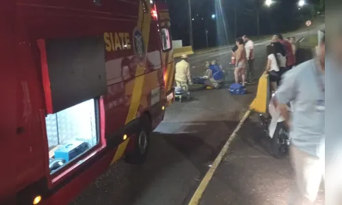 Motociclista cai ao desviar de pedestre no Castelo Branco em Apucarana