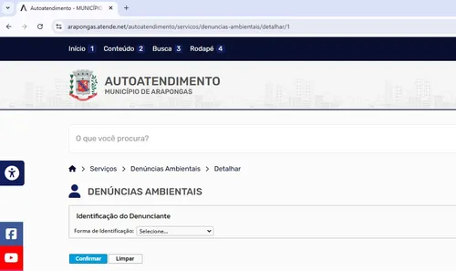Site da Prefeitura tem canal para denúncias ambientais