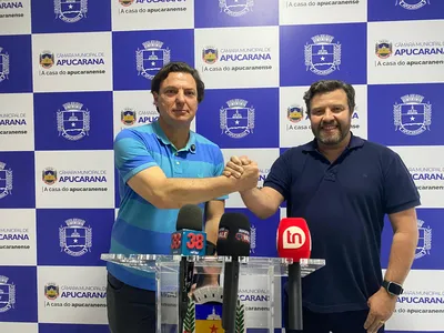 deputado estadual Anibelli Neto (MDB) e vereador Sidnei de Oliveira