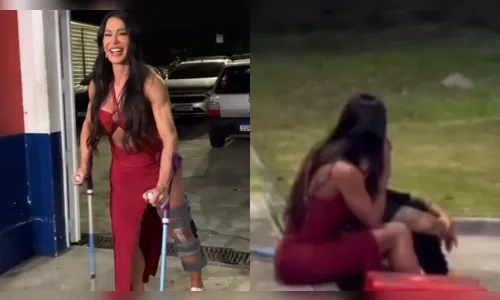 Gracyanne Barbosa é assaltada no RJ e machuca perna lesionada
