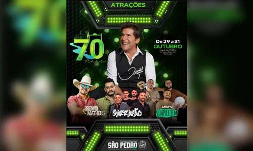 Festa dos 70 anos de São Pedro do Ivaí começa nesta quarta-feira (29)