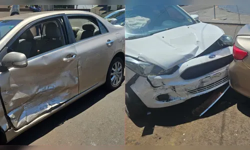 Acidente entre carros deixa dois feridos na Vila Formosa em Apucarana