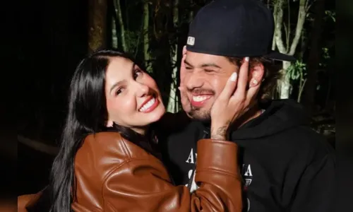 Ana Castela e Zé Felipe trocam o primeiro beijo em público; veja