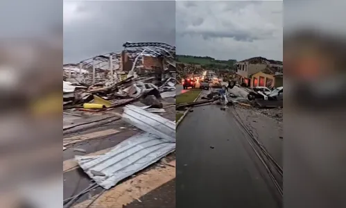 Ciclone deixa cenário de destruição em cidades do Paraná
