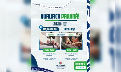 Qualifica Paraná oferece cursos gratuitos em São João do Ivaí