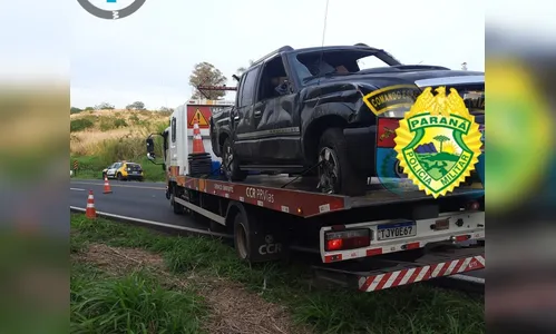 Motorista fica ferido após capotar S10 no Contorno Norte de Apucarana