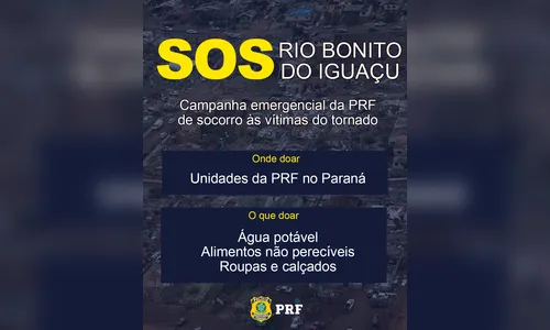 PRF lança campanha de doações às vítimas de tornado em Rio Bonito do Iguaçu (PR)