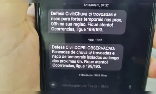 Como receber no celular os alertas de temporal da Defesa Civil do PR