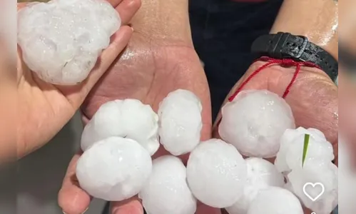 Cidades do PR registram chuva com granizo de 100g e ventos de 95 km/h
