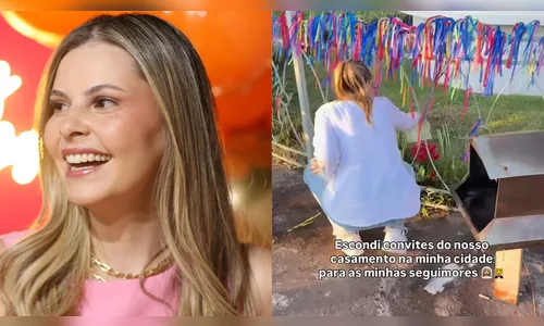 Influencer de Arapongas (PR) esconde convites de casamento pela cidade