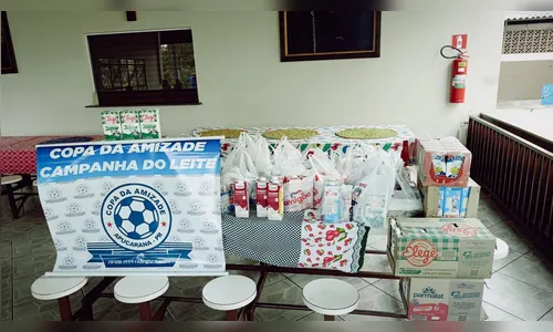 Copa da Amizade doa 296 litros de leite para entidades sociais